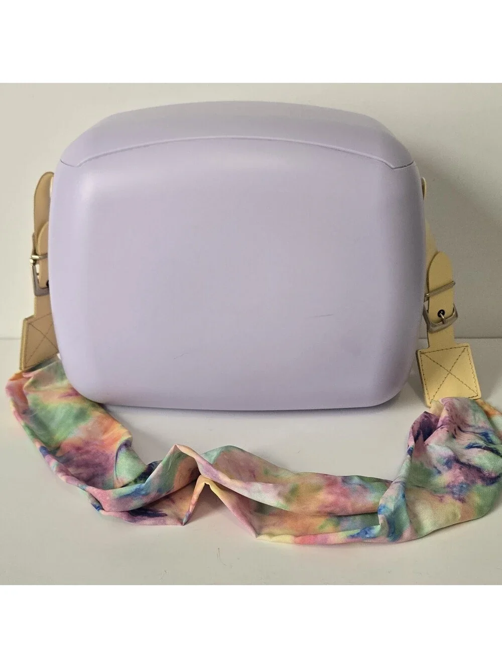 Polarbox Retro Design Small Portable Cooler Lilac & Yellow 6 Quart w/ Strap